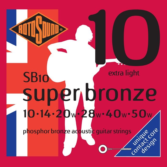 Rotosound SB10 Super Bronze Saitensatz f. Westerngitarre .010-.050w Rotosound SB10 Super Bronze Saitensatz f. Westerngitarre .010-.050w von Rotosound