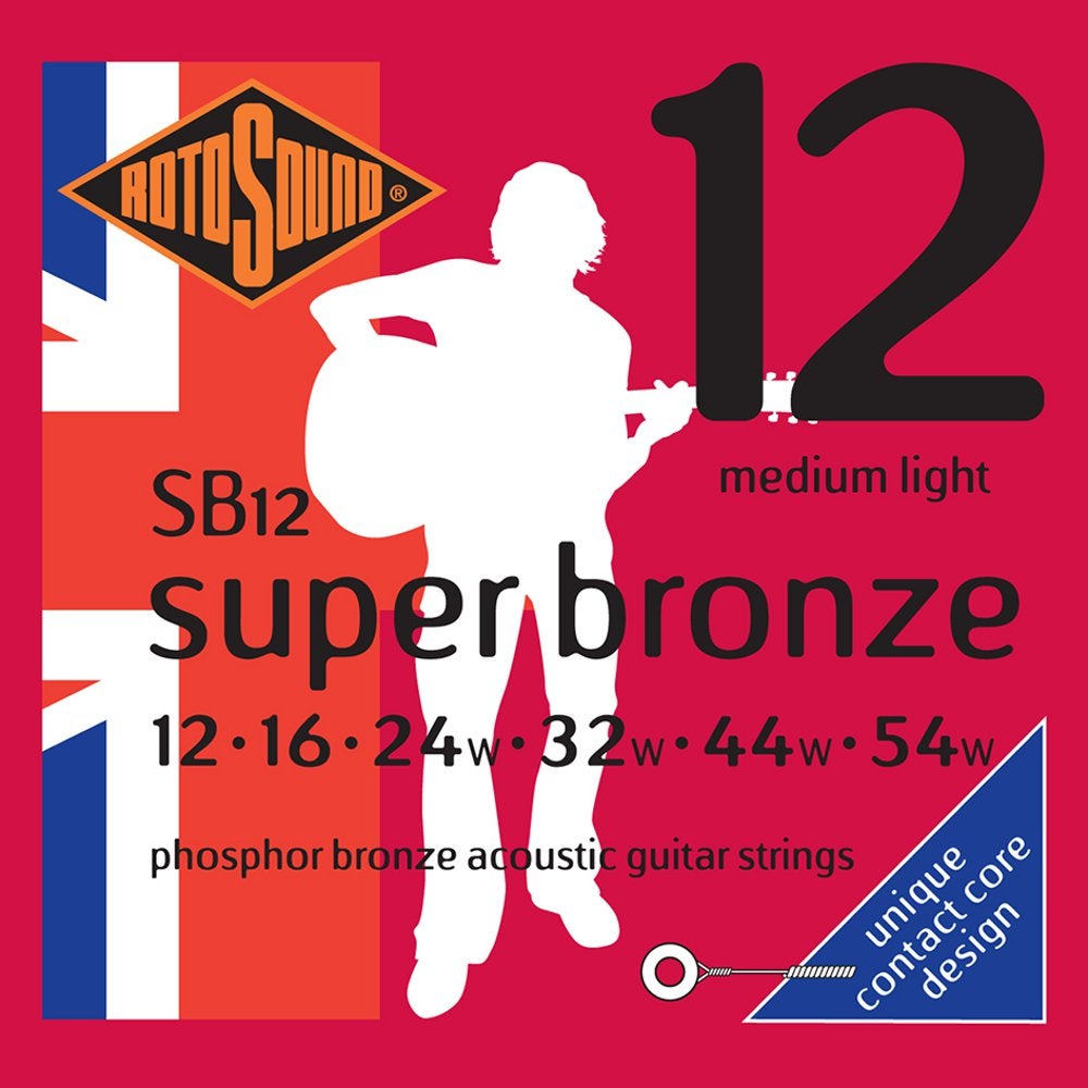 Rotosound SB12 Super Bronze Saitensatz für Westerngitarren, .012 - .054 Rotosound SB12 Super Bronze Saitensatz für Westerngitarren, .012 - .054 von Rotosound