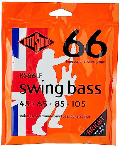 Rotosound Saiten für E-Bass SWING 66 STAINLESS SETS 4-str. RS66LF Stainless Custom 45-105 von Rotosound