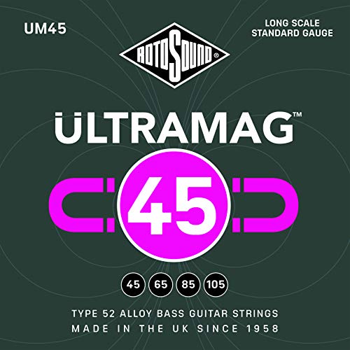 Rotosound Saiten für E-Bass ULTRAMAG 52 ALLOY ROUNDWOUND 4-str. UM45 Standard 45-105 von Rotosound