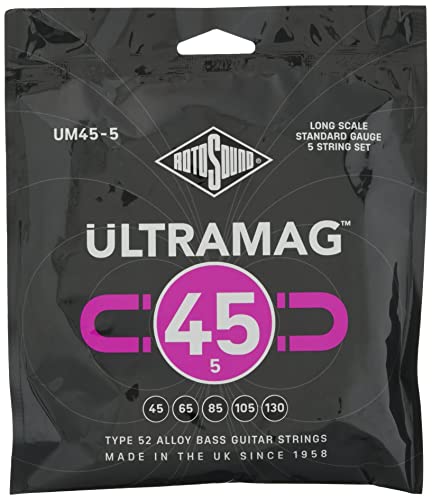 Rotosound UM Ultramag Bass roundwound long scale Satz 5-string Standard 45-130 UM45-5 Rotosound UM Ultramag Bass roundwound long scale Satz 5-string Standard 45-130 UM45-5 von Rotosound