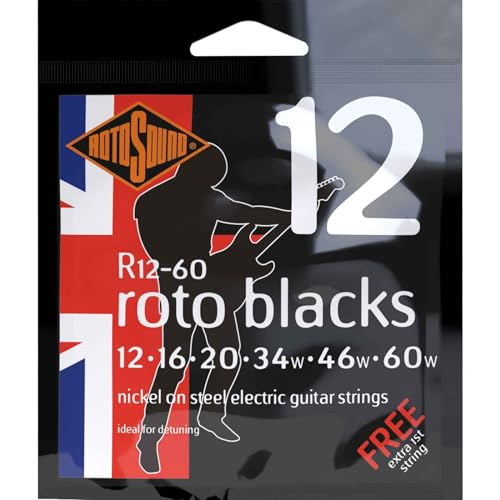 Rotosound R Roto E-Gitarre vernickelt Satz Custom gauge 12-60 R12-60 von Rotosound
