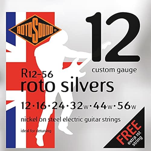 Rotosound R Roto E-Gitarre vernickelt Satz Custom gauge 12-56 R12-56 Rotosound R Roto E-Gitarre vernickelt Satz Custom gauge 12-56 R12-56 von Rotosound