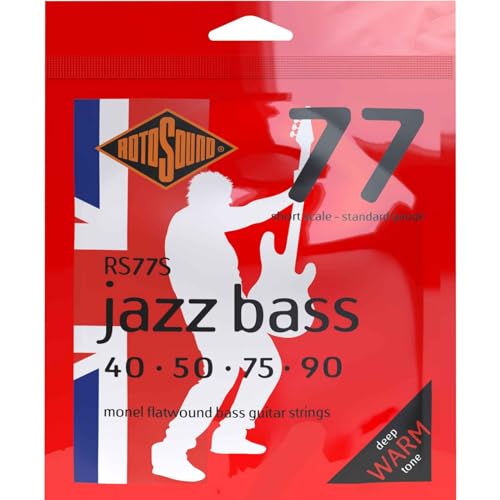 Rotosound Schwarze Nylonsaiten für E-Bass, Flachdraht, kurze Mensur, Standardstärke 40 50 75 90 Rotosound Schwarze Nylonsaiten für E-Bass, Flachdraht, kurze Mensur, Standardstärke 40 50 75 90 von Rotosound