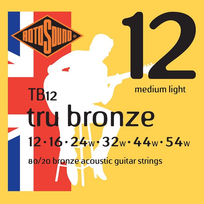 Rotosound TB12 Tru Bronze Saitensatz f. Westerngitarre .012-.054w von Rotosound