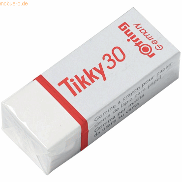 30 x Rotring Radierer Tikky 30 PVC 17x12x42 mm von Rotring