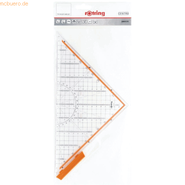 Rotring Zeichendreieck Kunststoff 30cm transparent von Rotring