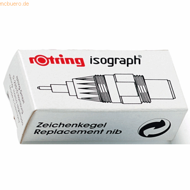 Rotring Zeichenkegel Isograph Tuschefüller 0,2mm VE=1 Stück von Rotring