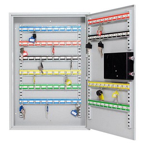 ROTTNER S100 EL Schlüsselkasten grau mit 100 Haken Elektronikschloss von Rottner