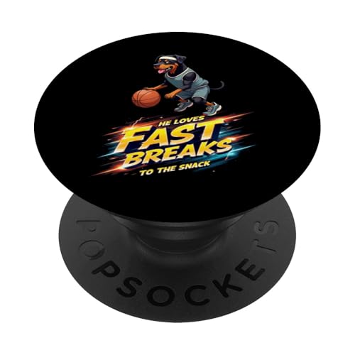 Lustiges Basketball-Geschenk für Rottweiler-Hundeliebhaber PopSockets Klebender PopGrip Lustiges Basketball-Geschenk für Rottweiler-Hundeliebhaber PopSockets Klebender PopGrip von Rottweiler Fun Designs