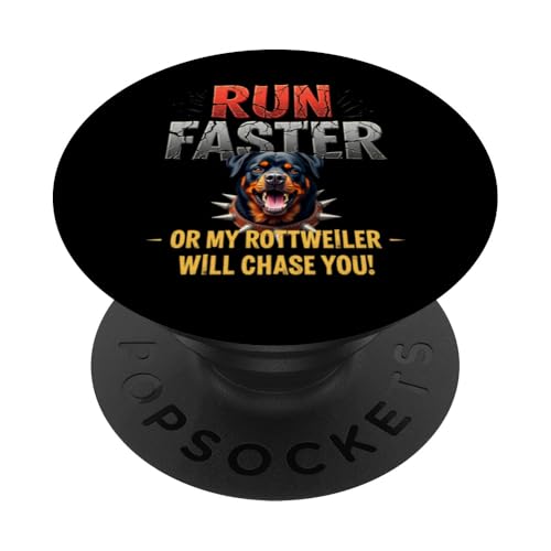 Lustiges Geschenk für Rottweiler-Hundebesitzer PopSockets Klebender PopGrip von Rottweiler Fun Designs