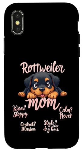Lustiges Rottweiler Mom Dog Rottie Mama Humor Zitat Hülle für iPhone X/XS Lustiges Rottweiler Mom Dog Rottie Mama Humor Zitat Hülle für iPhone X/XS von Rottweiler Fun Designs