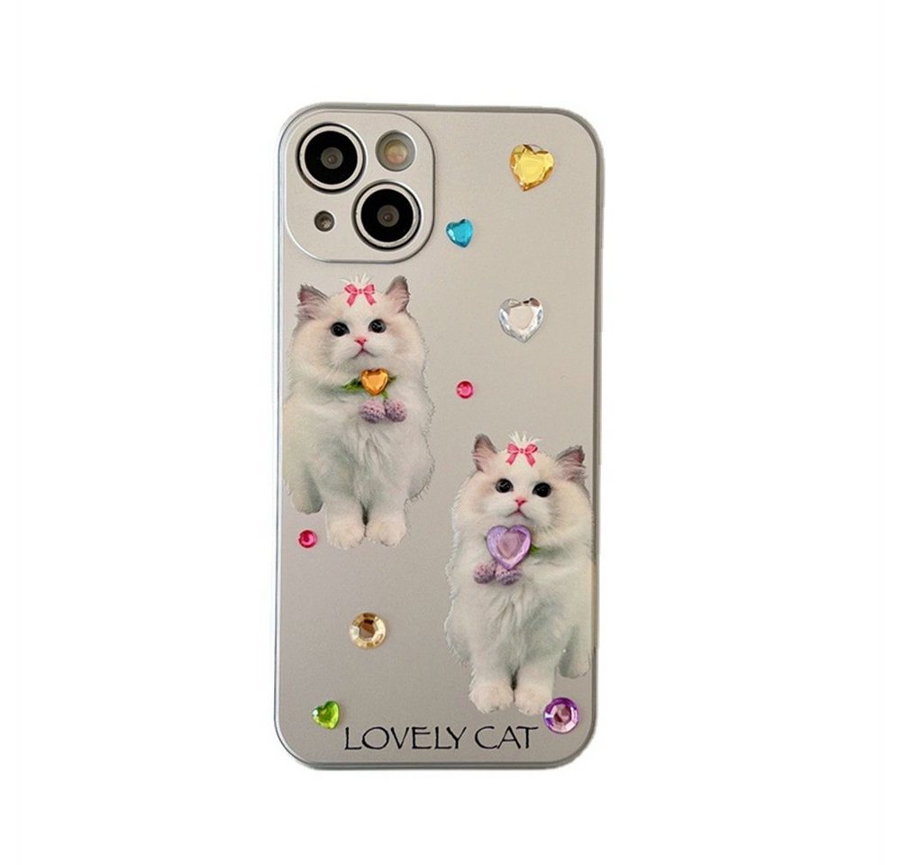 Rouemi Handyhülle Handytasche für iPhone 14/14pro mit süßem Katzenmuster von Rouemi