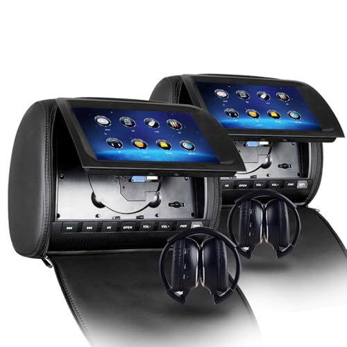 RoverOne 2 x 9 Reißverschlussabdeckung Berührungssensitiver Auto-Kopfstützen-Monitor Automatisches DVD-Video TFT-LCD-Player USB/SD/Spiel/Lautsprecher+ 2 Kopfhörer RoverOne 2 x 9 Reißverschlussabdeckung Berührungssensitiver Auto-Kopfstützen-Monitor Automatisches DVD-Video TFT-LCD-Player USB/SD/Spiel/Lautsprecher+ 2 Kopfhörer von RoverOne