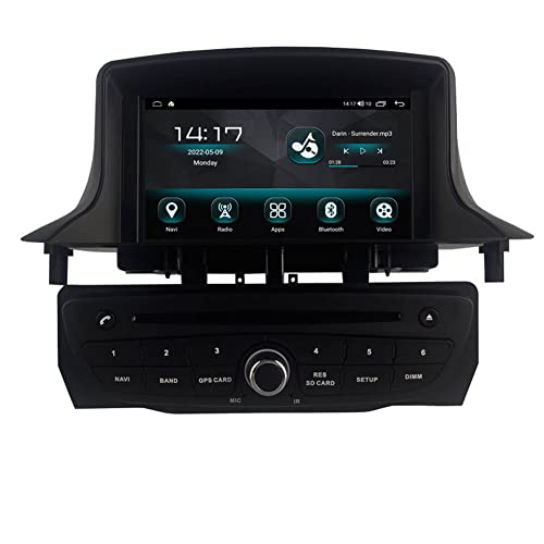 RoverOne Android System Auto DVD Player für Renault Megane III 3 Fluence 2009 2010 2011 mit Multimedia Stereo GPS Navigation Radio Bluetooth USB MirrorLink von RoverOne