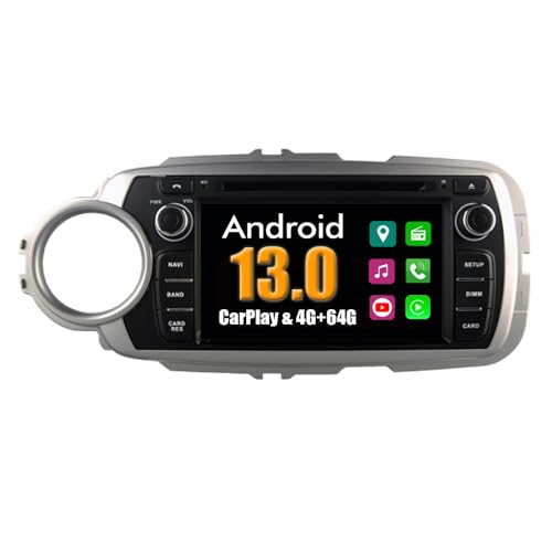 RoverOne Android System Auto-DVD-Player für Toyota Yaris 2012 mit Multimedia Stereo GPS Navigations Radio Bluetooth USB Mirror Link von RoverOne