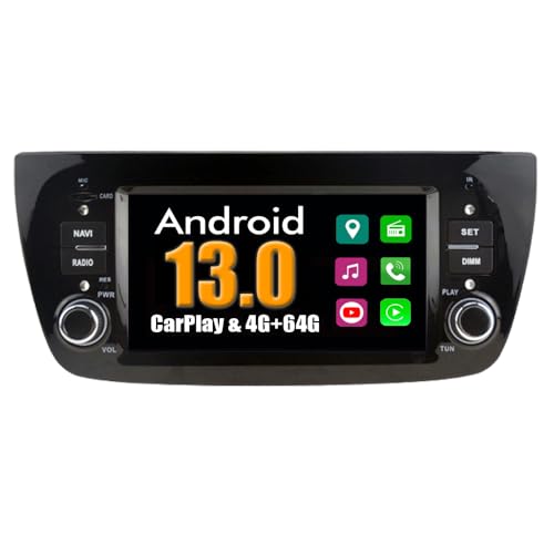 RoverOne Android System Autoradio für FIAT Doblo I/II 2000-2014 mit Multimedia Stereo GPS Navigationsradio Bluetooth USB Mirror Link von RoverOne