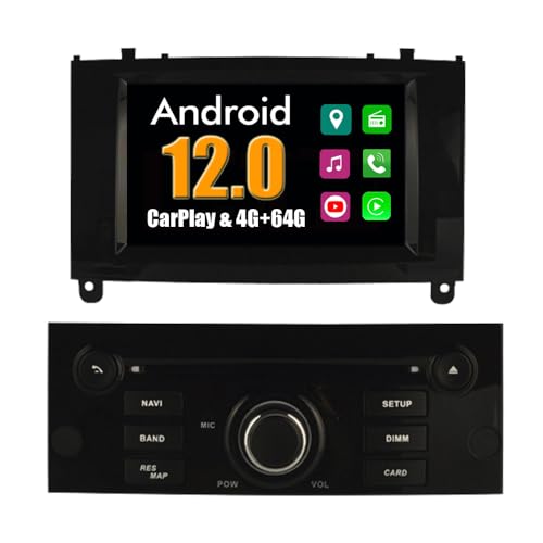 RoverOne Android System Autoradio für Peugeot 407 2004-2010 mit Multimedia Stereo GPS Navigationsradio Bluetooth USB Mirror Link von RoverOne