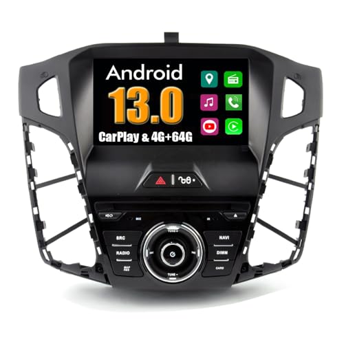 RoverOne Auto Multimedia Player für Ford Focus 2012 2013 2014 mit CarPlay Android Auto Stereo Autoradio GPS Navigation Touchscreen Bluetooth WiFi von RoverOne