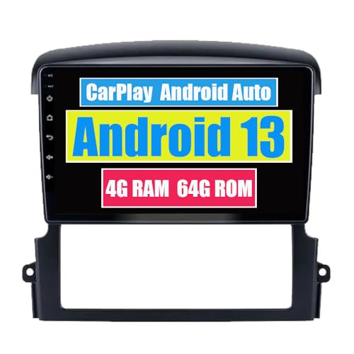 RoverOne Autoradio CarPlay Haupteinheit für Kia Sorento BL 2002-2008 Android Auto Touchscreen Sat Navi Bluetooth WiFi Radio Player von RoverOne