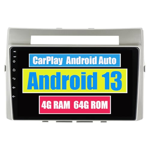 RoverOne Autoradio CarPlay Haupteinheit für Toyota Corolla Verso AR10 2004-2009 Android Auto Touchscreen Sat Navi Bluetooth WiFi Radio Player von RoverOne