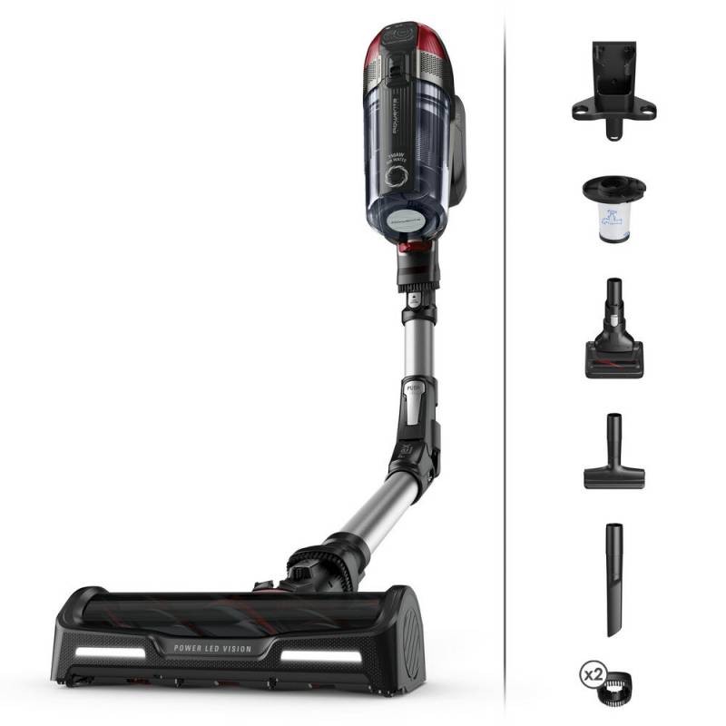 Rowenta X-Force Flex 12.60 RH98A7 Handstaubsauger Rot, Grau Beutellos von Rowenta