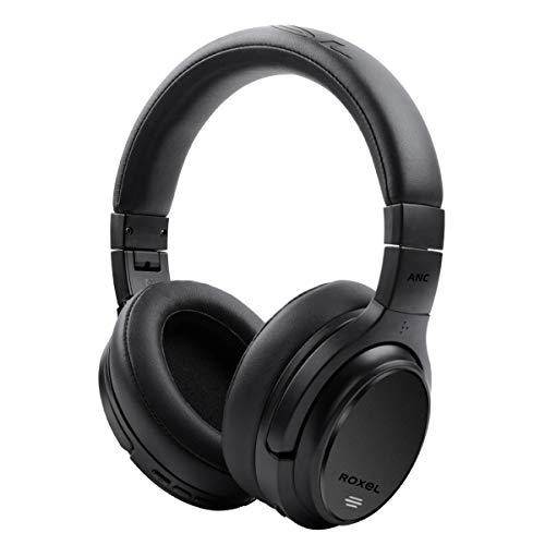 Roxel HD-NC60 Faltbarer kabelloser Over-Ear-Kopfhörer, mit aktiver Geräuschunterdrückung, BT-kompatibel mit Android- und iOS-Geräten, beantworten eingehende Anrufe mit integriertem Mikrofon von Roxel