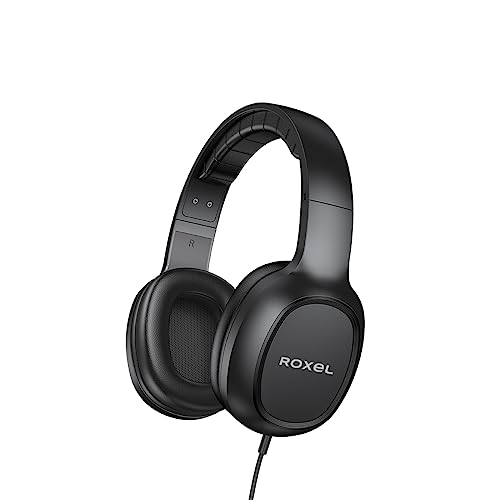 Roxel RX-90 Kabelgebundene Kopfhörer mit Mikrofon - Leichte On-Ear-Kopfhörer für Android/iOS-Geräte - Komfortables Kopfpolster Ergonomisch - Annehmen eingehender Anrufe - Perfekt für Musikliebhaber von Roxel