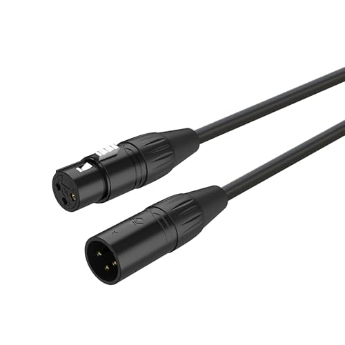 Roxtone XLR-Mikrofonkabel, 3-poliger Stecker auf Buchse, 5 m, Schwarz, schwarze Stecker Roxtone XLR-Mikrofonkabel, 3-poliger Stecker auf Buchse, 5 m, Schwarz, schwarze Stecker von Roxtone