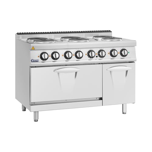 Royal Catering Elektroherd mit Backofen 19,1 kW 6 Platten aus Gusseisen Kochfläche 120 x 73 cm Pro 730 Series E-Herd mit Backofen frei stehende Herd-Backofen Kombination Royal Catering Elektroherd mit Backofen 19,1 kW 6 Platten aus Gusseisen Kochfläche 120 x 73 cm Pro 730 Series E-Herd mit Backofen frei stehende Herd-Backofen Kombination von Royal Catering