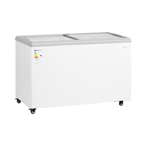 Royal Catering RCFGDF-360 Gefriertruhe 360 L Glastüren abschließbar Kühltruhe Tiefkühltruhe Tiefkühler Gefriertruhe groß von Royal Catering