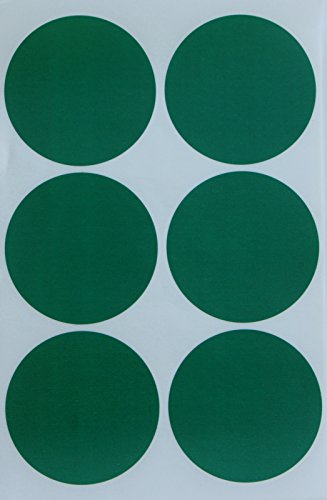 Aufkleber Grün 50 mm runde Etiketten – in verschiedenen Farben Größe 5 cm Durchmesser Sticker 72 Vorteilspack von Royal Green von Royal Green