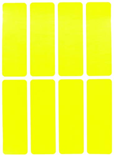 Aufkleber Neon Gelb 76 mm x 25 mm Sticker – 7,5 cm x 2,5 cm viereckige Etiketten 120 Stück von Royal Green von Royal Green