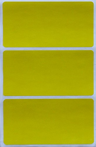 Etiketten 102 mm x 41 mm rechteckige Sticker – Größe 10,2 cm x 4,1 cm viereckige Aufkleber Vorteilspack von Royal Green (Gelb, 150) von Royal Green