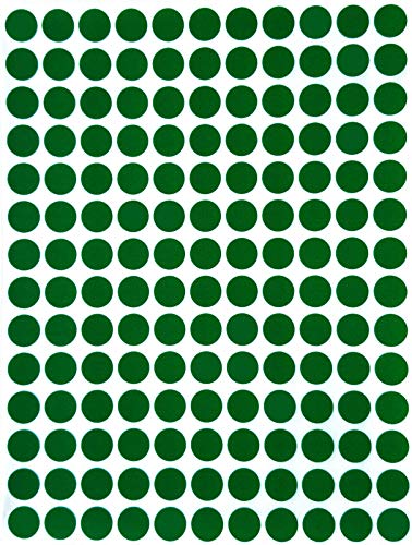Etiketten Grün 10 mm runde Aufkleber - Größe 1 cm Sticker 2100 Vorteilspack von Royal Green von Royal Green