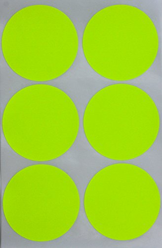 Etiketten Neon Gelb 50 mm runde Aufkleber – 5 cm Sticker 72 Stück von Royal Green von Royal Green