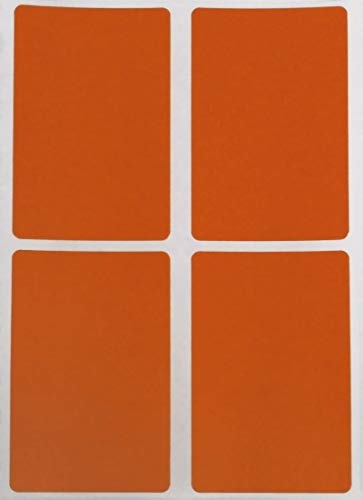 Etiketten Orange 75 mm x 50 mm rechteckige Sticker – Größe 7,5 cm x 5 cm viereckige Aufkleber 60 Vorteilspack von Royal Green von Royal Green