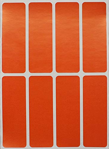Etiketten Orange 76 mm x 25 mm Sticker – 7,5 cm x 2,5 cm viereckige Aufkleber 120 Stück von Royal Green von Royal Green