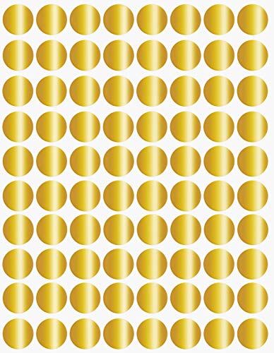 Farbcodierung Etiketten Gold 13mm runde Aufkleber – 1,3cm Klebepunkte 1200 Stück von Royal Green von Royal Green