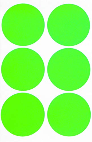 Klebepunkte Neon Grün 50 mm runde Aufkleber – 5 cm Sticker 180 Stück von Royal Green von Royal Green