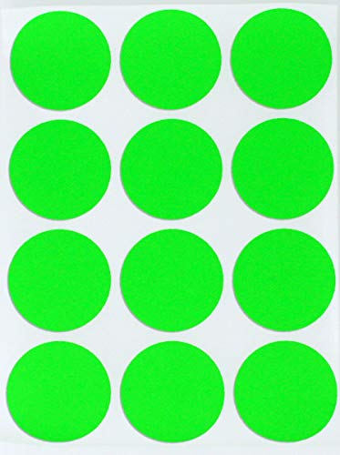 Royal Green Fluoreszierende Farbcodierungsaufkleber, 38 mm, rund, neongrün, 180 Stück Royal Green Fluoreszierende Farbcodierungsaufkleber, 38 mm, rund, neongrün, 180 Stück von Royal Green