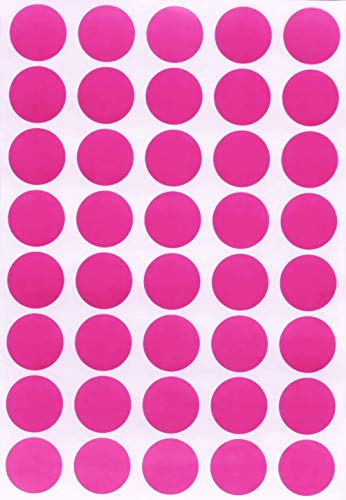 Runde Sticker Pink 19mm - 1,9cm Klebepunkte 600 Stück von Royal Green von Royal Green