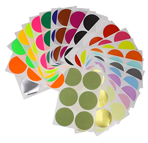 Sticker Bunt 50 mm runde Aufkleber – 5 cm Sticker 144 Stück von Royal Green von Royal Green