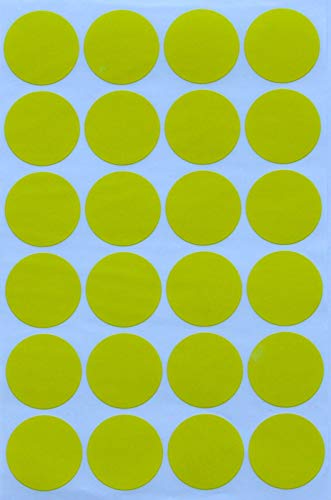 Sticker Gelb 25 mm runde Etiketten – 2,5 cm Aufkleber 360 Stück von Royal Green von Royal Green