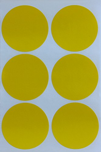 Sticker Gelb 50 mm runde Aufkleber – 5 cm Sticker 180 Stück von Royal Green von Royal Green