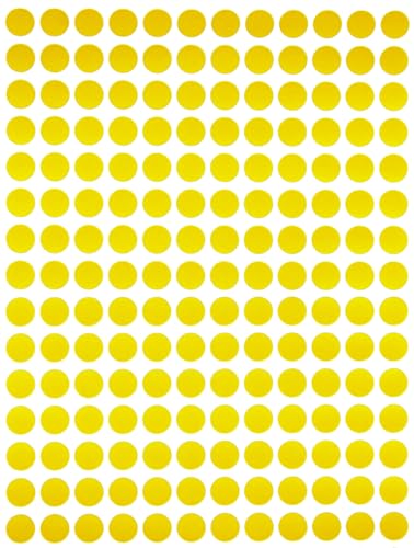 Sticker Gelb 8 mm runde Etiketten – 0,8 cm Klebepunkte 2520 Stück von Royal Green von Royal Green