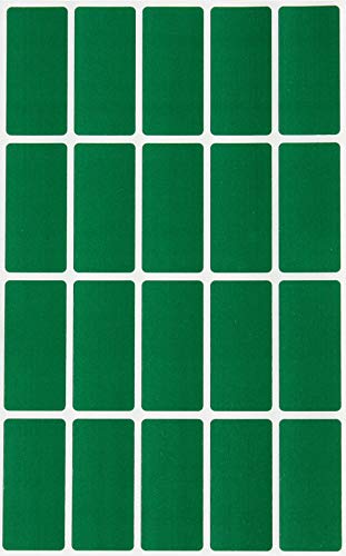 Sticker Grün 40 mm x 19 mm Etiketten - 4 cm x 1,9 cm viereckige Aufkleber 300 Stück von Royal Green von Royal Green