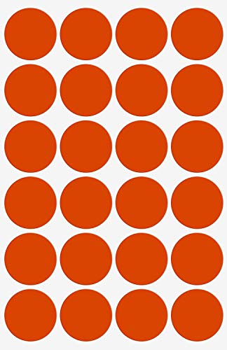 Sticker Orange 25 mm runde Etiketten – 2,5 cm Aufkleber 360 Stück von Royal Green von Royal Green