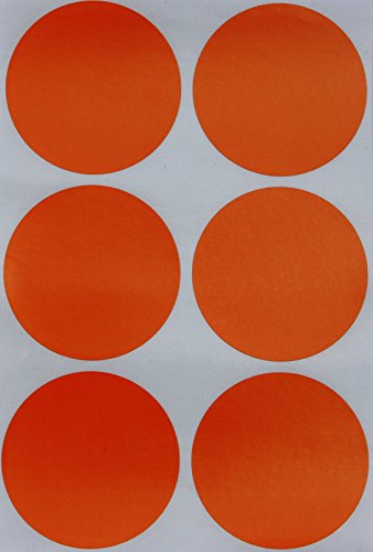 Sticker Orange 50 mm runde Aufkleber – 5 cm Sticker 72 Stück von Royal Green von Royal Green