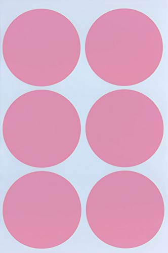 Sticker Pastell Pink 50 mm runde Aufkleber – 5 cm Klebepunkte 72 Stück von Royal Green von Royal Green